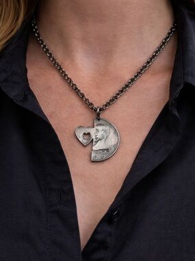 1969 JFK Kennedy Half Dollar KEY TO MY HEART Cutout